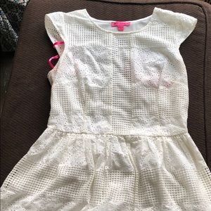 Betsey Johnson white lace dress